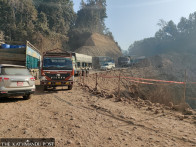 Narayanghat-Butwal road work gathering pace after government warned contractor