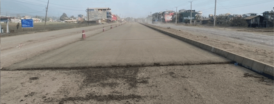 भेडाबारीको एक किलोमिटर सडकखण्ड कालोपत्रे