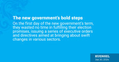 The new government’s bold steps
