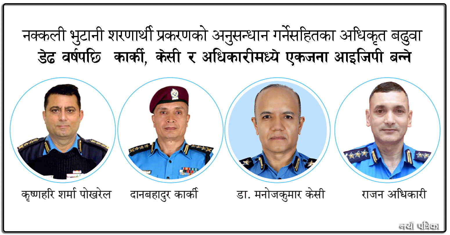 नेपाल प्रहरीका चार एसएसपीको डिआइजीमा बढुवा सिफारिस
