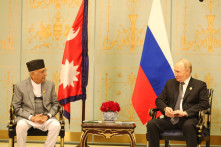 Prime Minister Oli holds bilateral meeting with Russian President Putin 