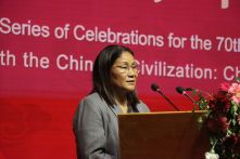 中尼建交70周年闭幕招待会：尼泊尔联邦议会众议院副议长英迪拉·拉纳·马加尔致辞