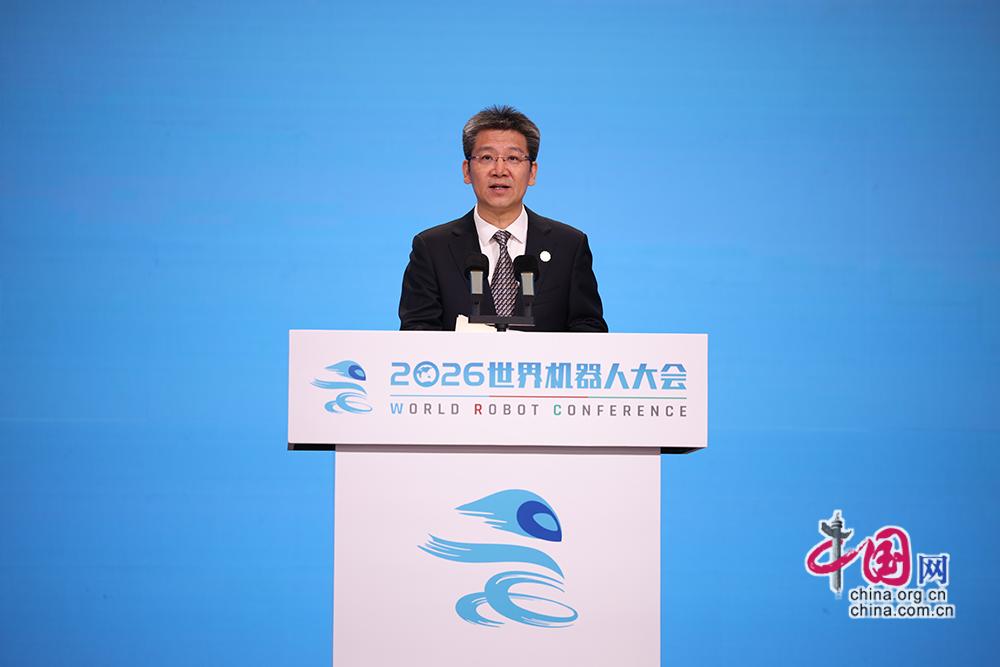中国科协分管日常工作的副主席、书记处第一书记贺军科致辞。中国网记者 郑亮摄