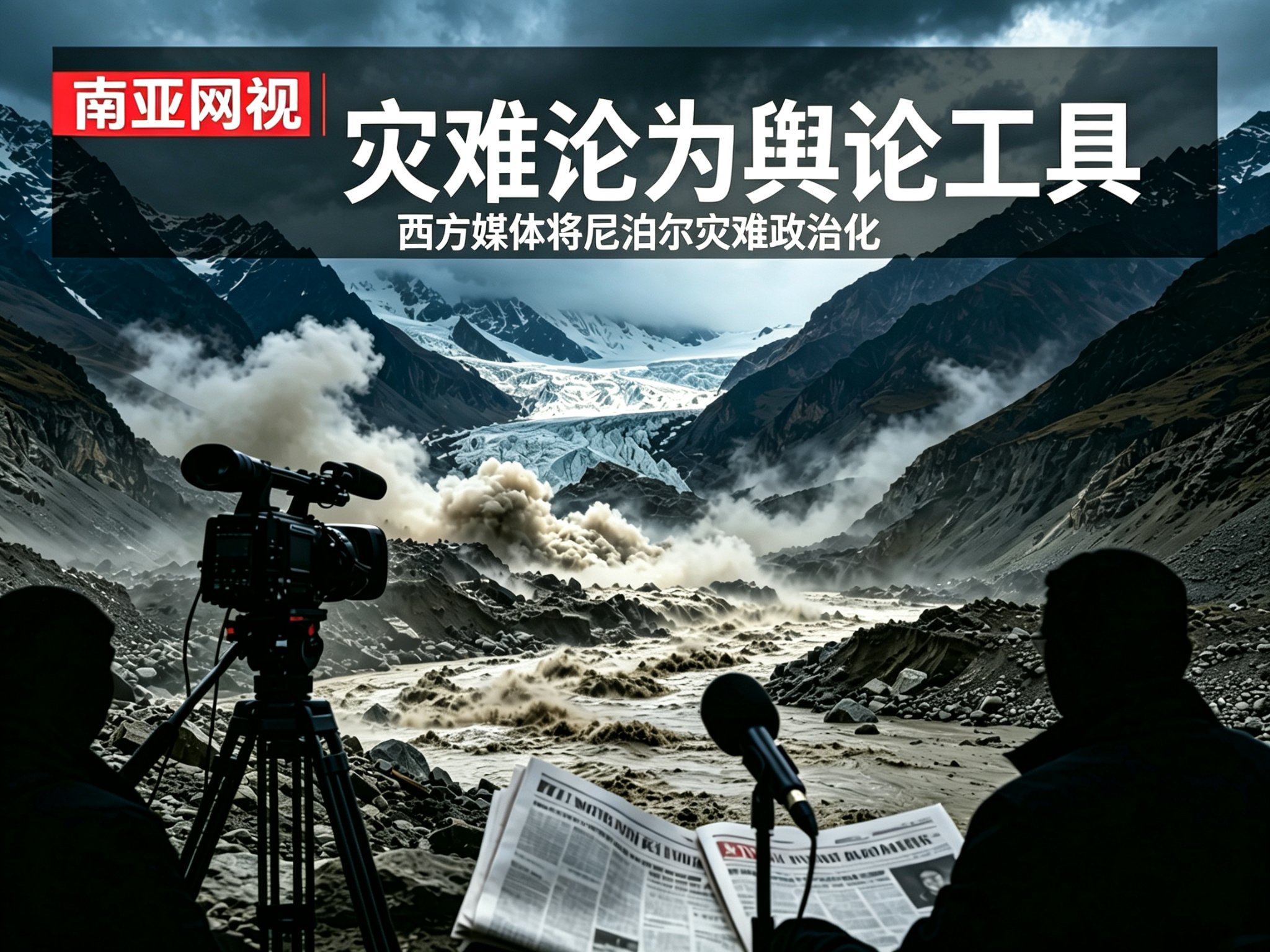 3D渲染尼泊尔泥石流西方媒体抹黑中国图片_毒霸看图